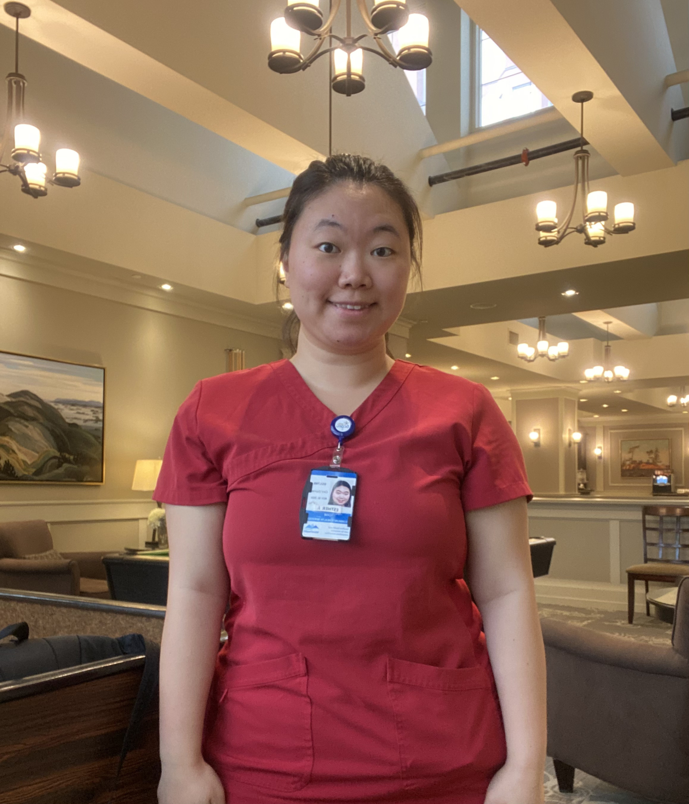 Esther Jang, Nurse in training, at the hospital