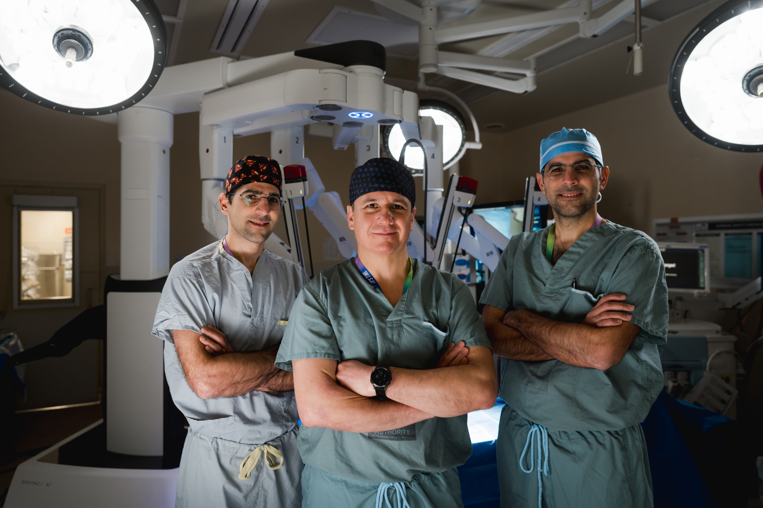 Surgeons Dr. Cailan MacPherson, Dr. Sepehr Khorasani, and Dr. Sohrab Khorasani