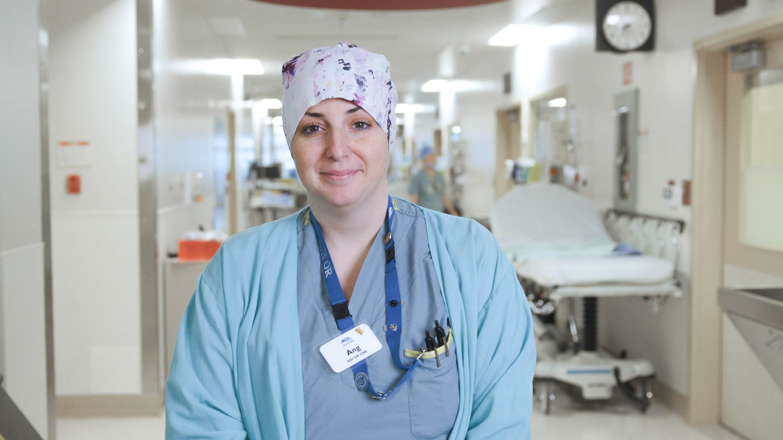 Clinical Nurse Educator, Ang Hartsell, standing in Royal Jubilee Hospital